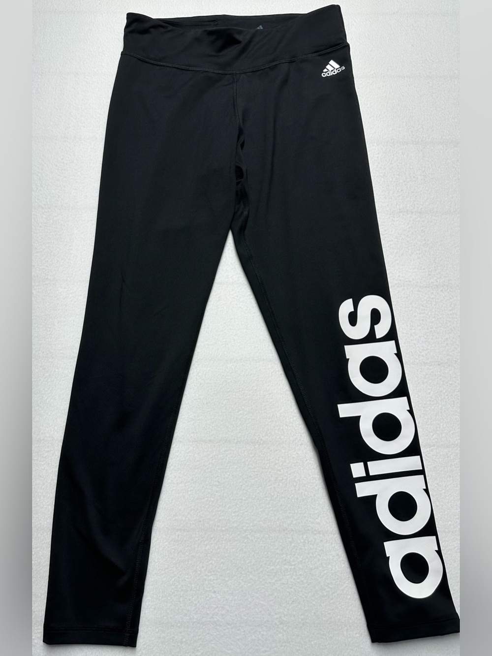 Adidas Women’s Medium Climalite Black Logo Performance Leggings 28” Inseam